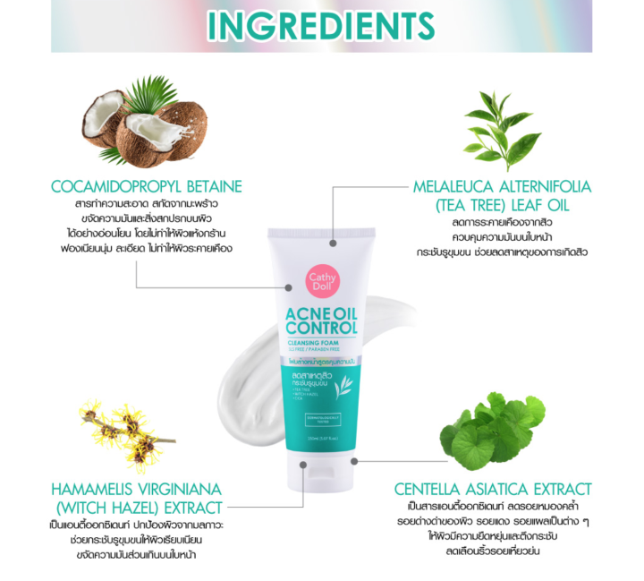 Acne%20Oil%20Control%20Cleansing%20Foam%20150ml%20Cathy%20Doll%20Face%20Wash%20(Made%20In%20Thailand)%20-%20Image%204