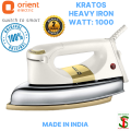 Orient Kratos 1000 Watts Heavy Weight / Dry / Light Iron (Origin India) Ivory. 