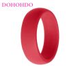 DOHOHDO New 8mm Affordable Silicone Rubber Wedding Bands For Men Rings Black White Color Casual Silicone Finger Ring Anel.