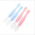 2Pcs Silicone Feeding Spoon For Baby (Color as per Stock). 