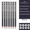 8 Pcs Faber-Castell Graphite Pitt Matt Pencil Set HB, 2B, 4B, 6B, 8B, 10B, 12B, 14B Sketching Drawing Artists’ Quality Amour zii. 