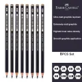 8 Pcs Faber-Castell Graphite Pitt Matt Pencil Set HB, 2B, 4B, 6B, 8B, 10B, 12B, 14B Sketching Drawing Artists’ Quality Amour zii. 