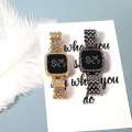 Elegant Luxury Full Diamond Touch Screen Ladies Watch With Box.