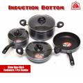 Kiam Non-Stick 7 Piece Cookware Set (Induction Bottom) - Upgrade Your Cooking Experience with This Durable and High-Quality Cookware Set. 