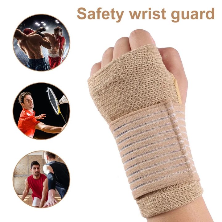 1%20Pair%20Elastic%20Bandage%20Wrist%20Guard%20Support%20Arthritis%20Sprain%20Band%20Carpal%20Protector%20Hand%20Brace%20Accessories%20Sports%20Safety%20Wristband%20-%20Image%203