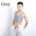 【Happy childhood memories】（NEW）Casual Breathable Short Chest Breast Binder Vest Tops Binder Underwear Tank Bandage Breathable Side Hook. 