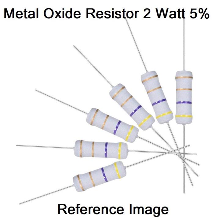 10Pcs- 2Watt 1.5K Ohm Resistor Power Resistor 2W 1.5K Ohm Metal Film Resistor 1.5K Ohm Resistor 2 Watt Metal Oxide Film Axial Lead ±5% Tolerance Passive Components