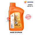 Repsol Moto 10w40 Mineral Engine Oil (API SN, JASO MA2 Certified). 