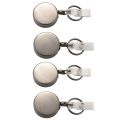 4 Pack Heavy Duty Retractable Badge Holder Reel,Metal ID Badge Holder with Belt Clip Key Ring Black. 