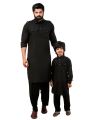 Soft comfortable Black Color Kabli Set For Man - Black Colour Kabil Set - Men'S Premium Quality Black Kabli Set - Panjabi. 