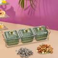 Divided Serving Dishes, Dried Fruit Plate Snack Dishes, Multifunctional with Lid Tray Snacks Plate Appetizer Serving Tray for Nuts Fruits Home. 