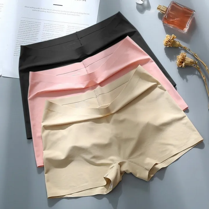 Women's%20Summer%20Safety%20Short%20Panties%20Ice%20Silk%20Underpant%20Seamless%20Anti-glare%20Ladies%20Pants%20Girl%20Boxer%20Briefs%20Cozy%20Female%20Underwear%20-%20Image%204