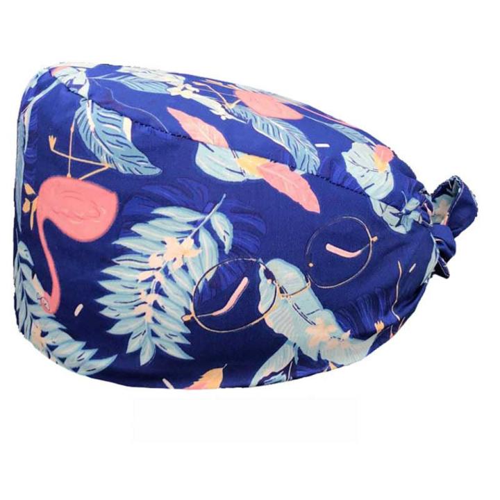 2020 New 1PC Scrub Nurse Hat Nursing Cap Elastic Beauty Hats Beauty Salon Baotou Hat Pet Scrubs New Scrub Cap
