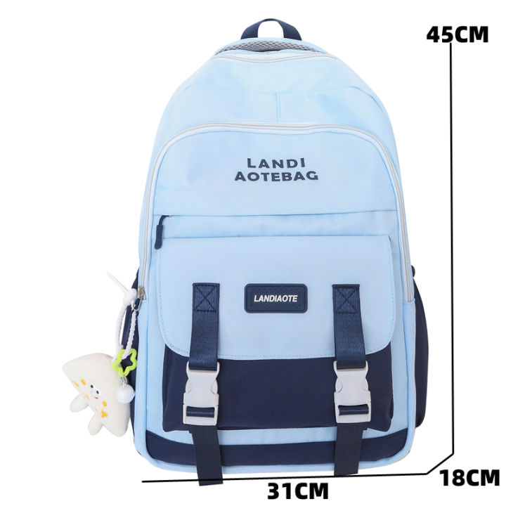 Teenage%20Girl%20Boys%20Fashion%20School%20Bag%20College%20Student%20Women%20Backpack%20Trendy%20Travel%20Lady%20Laptop%20Cute%20Backpack%20Black%20New%20Female%20Bag%20-%20Image%206