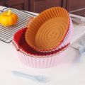 Air Fryers Oven Baking Tray AirFryer Silicone Basket Silicone Mold Pizza Mat Round Replacement Grill Pan Air Fryer Accessories.