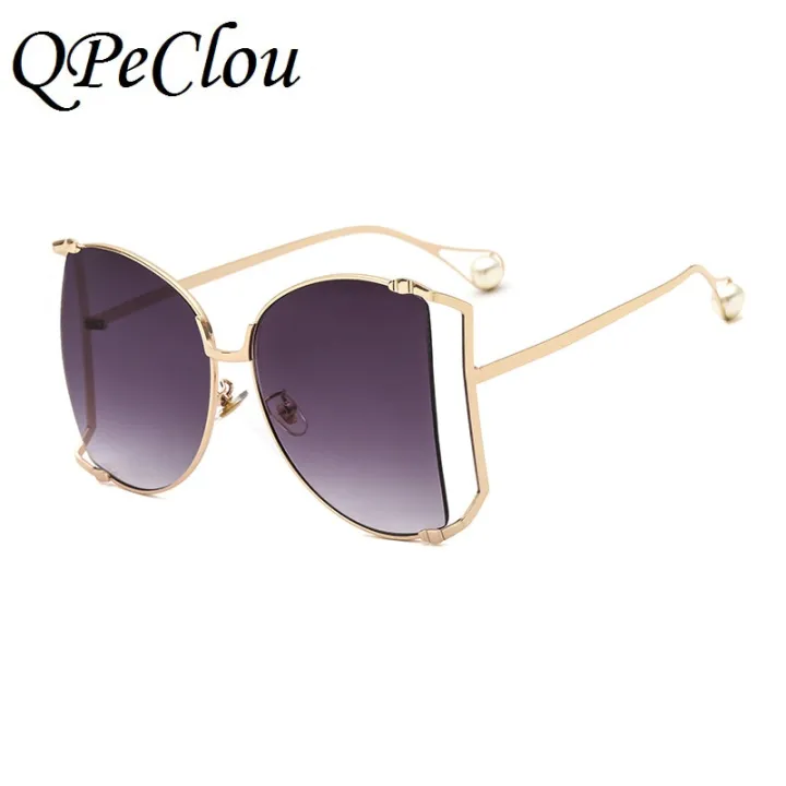 QPeClou%202020%20New%20Luxury%20Pearl%20Sunglasses%20Women%20Fashion%20Oversized%20Metal%20Hollow%20Sun%20Glasses%20Ladies%20Clear%20Glasses%20Frame%20Spectacles%20-%20Image%204