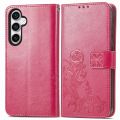 （COD)Four-leaf Clasp Embossed Buckle Leather Phone Case For Samsung Galaxy A25 5G/Samsung Galaxy S23 FE 5G/Samsung Galaxy A15. 