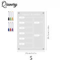 Qiunery Acrylic Calendar For Fridge Magnetic Weekly Planning Board Clear Memo Note Board With 6 Markers For Office Home School. 