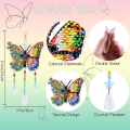 Wind Spinner DIY Painting Wind Chime Double Sided Paint Hanging Ornament for Garden Wind Spinner Butterfly 6 Pieces.