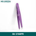 MR.GREEN Eyebrow Tweezer Colorful Hair Beauty Fine Hairs Puller Stainless Steel Slanted Eye Brow Clips Removal Makeup Tools BruberryBeE. 