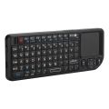 Mini Wireless Keyboard USB Portable Black Multi Function Ultra Thin Backlit 100RF 2.4G(Black ). 