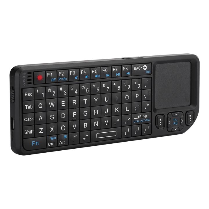 Mini Wireless Keyboard USB Portable Black Multi Function Ultra Thin Backlit 100RF 2.4G(Black )