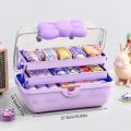 정리함 장난감 정리함 Multi-layer Hairpin Storage Box Cute Girls Jewellery Box Children's Hair Accessories Storage Box Toy Storage Box.