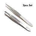 2pcs Set Stainless Steel Tweezer for Hair Removal. 