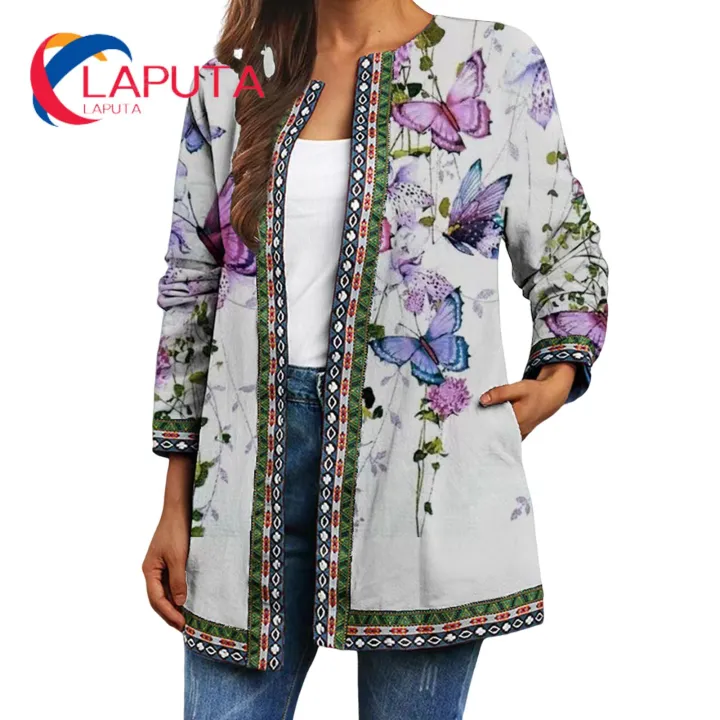 Autumn%20Coat%20Butterflies%20Print%20Open%20Stitch%20Collarless%20Winter%20Jacket%20-%20Image%202