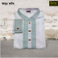 Stylish Semi Long Premium Aarong Cotton Punjabi for Men | Panjabi New Collection For Boys | White Panjabi - Panjabi - Panjabi For Men.