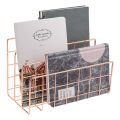 Desktop Mail Organizer, 3-Slot Metal Wire Mail Sorter, Letter Organizer for Letters, Mails, Books, Postcards and More, Mail Holder Rose Gold(null).. 