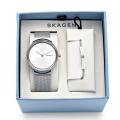 Skagen - Skw1105 Freja Steel-Mesh Watch + Merete Bracelet Box Set. 