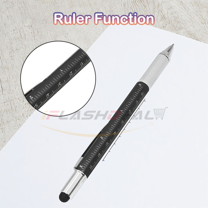 1%20PC%206%20in1%20Multifunctional%20Screwdriver%20Ballpoint%20Pen%20Touch%20Screen%20Metal%20Gift%20Ruler%20Spirit%20Level%20Creative%20Stationery%20Gift%20Touch%20Screen%20Stylus%20Design%20Tool%20School%20Office%20Stationery%20Pens%20-%20Image%204