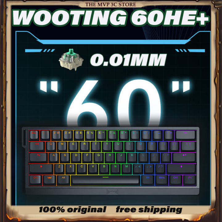 Wooting 60HE Customized Magnetic Axis Mechanical Keyboard wired Lightweight Gaming PBT CSGO Valorant Electronic Sports Laptop