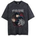 T-shirt Oversized Acid Washed Tee Print Graphic T-shirt For Unisex Adults' Acid Wash 100% Cotton Casual Daily Loser Lione. 