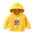 Spring New Children's Sweatshirt Korean Hooded Sweatshirt for Boys and Girls Cartoon Top with Fleece Bear.