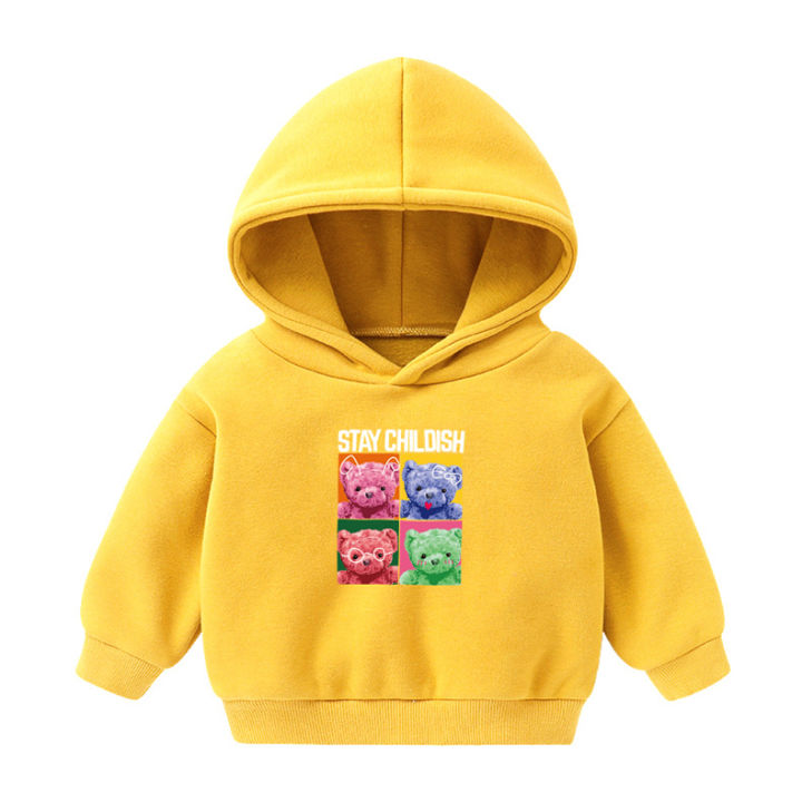 Spring%20New%20Children's%20Sweatshirt%20Korean%20Hooded%20Sweatshirt%20for%20Boys%20and%20Girls%20Cartoon%20Top%20with%20Fleece%20Bear%20-%20Image%207