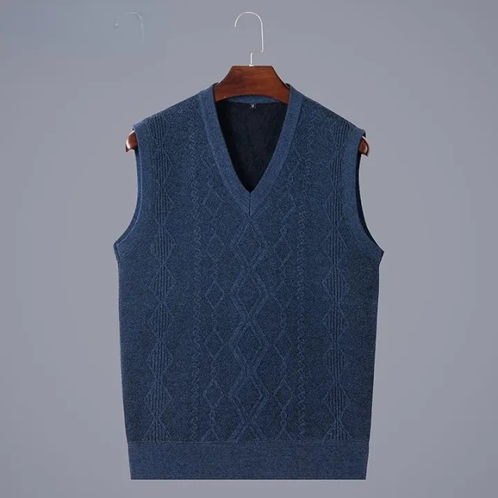 Men's%20Sweater%20Vest%20Winter%20Fashion%20V-Neck%20Short%20Slim%20Fit%20Sweater%20Solid%20Color%20Sleeveless%20Sweater%20Waistcoat%20Male's%20Clothes%20C73%20-%20Image%203