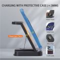 4 in 1 15W Foldable Wireless Charging Station For iPhone 14 13 12 Pro Max Apple Watch 8/7/6 Samsung Galaxy 5/4/3 Fast Charger. 
