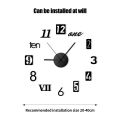 New 3D Roman Numeral Acrylic Mirror Wall Clock Sticker Fashion DIY Clocks Watch Home Decoration Living Room Stickers.