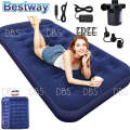 Bestway High Quality Portable Inflatable Single Air Bed Mattress- Blue.