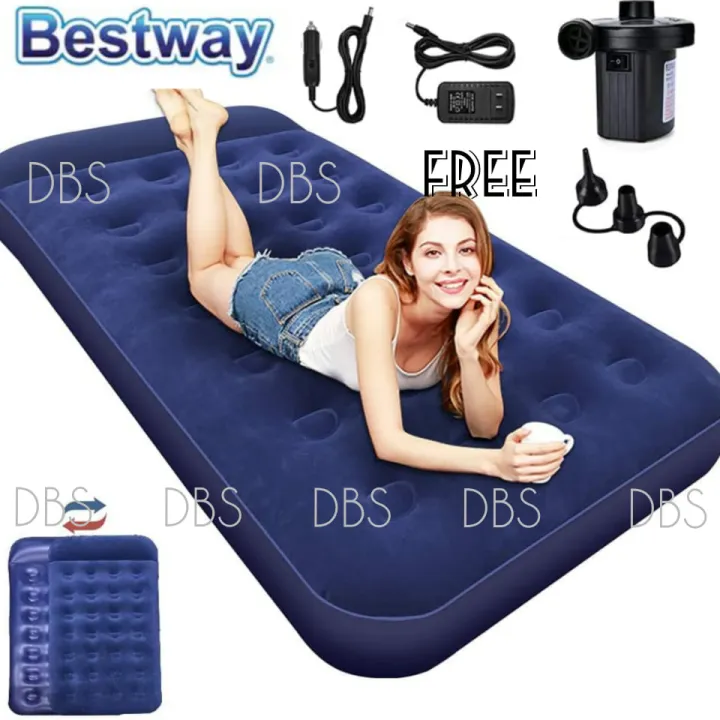 Bestway%20High%20Quality%20Portable%20Inflatable%20Single%20%20Air%20Bed%20Mattress-%20Blue%20-%20Image%203