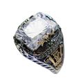 Luxury Multiple Colors Saudi Arabic Mens Fashion Stainless Steel Thai Silver Gemstone Jewelry Rings. 