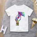 Harajuku kawaii floral cow animal print kids tshirt summer white baby girls clothes boys T-shirts comfortable tops graphic tees.