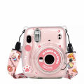 For Instax Mini 11 Photo Bag Transparent Storage Case Crystal Case Strap Sticker Three Piece Set. 