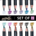 BRUSTRO Artist Metallic Colour Pencil Set of 12 Shades.