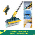 2 In 1 Floor Long Handle Brush , Perfect for cleaning tiles, ceramic surfaces, and toilets -1Pcs. 