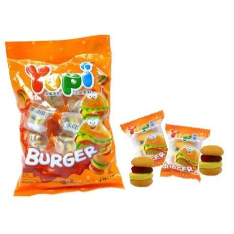 Yupi Gummy Burger-Pack 8X7gm -56gm