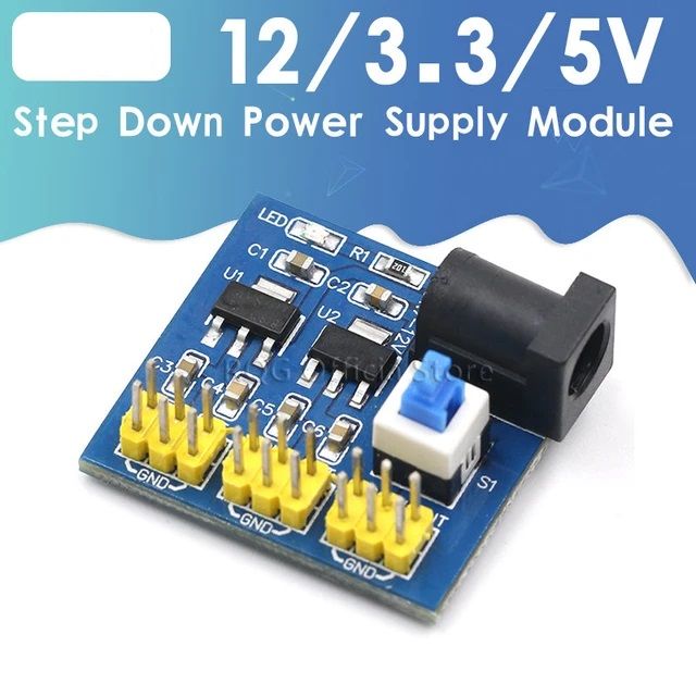 Power Module DC DC Voltage Conversion Module 12V To 3.3V 5V 12V Reduction Adapters Power Supply Module Multi Output Voltage Conversion 3.3V 5V 12V