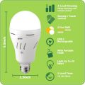 15W E27 battery Rechargeable bulb AC220V Emergency light Remote control timing switch USB type Recharge 3 colors can be dimming.